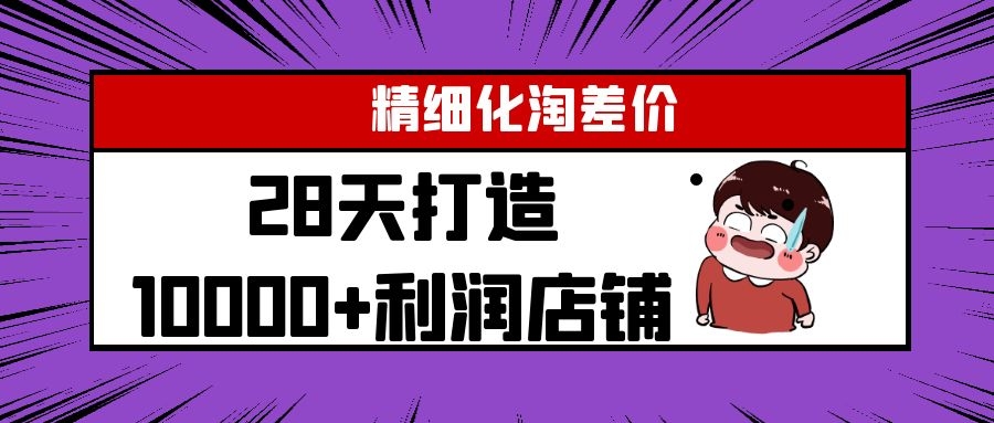 Yl精细化淘差价28天打造10000+利润店铺,精细化选品项目(附软件)-第一资源库