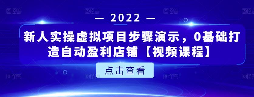 新人实操虚拟项目步骤演示,0基础打造自动盈利店铺【视频课程】-第一资源库