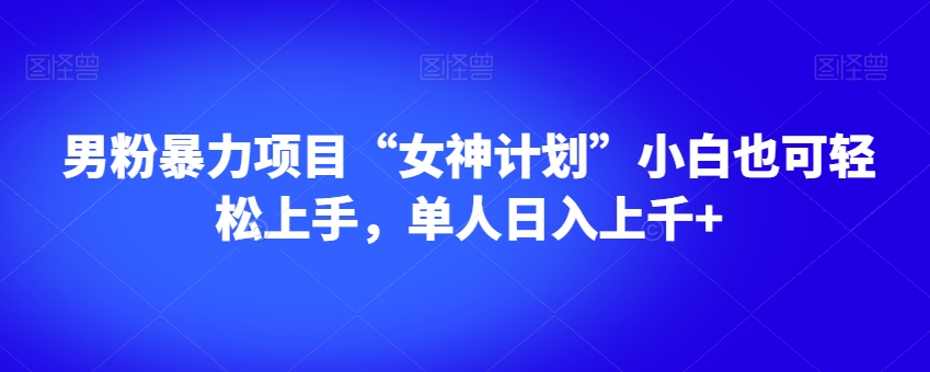 男粉暴力项目“女神计划”小白也可轻松上手,单人日入上千+【揭秘】-第一资源库