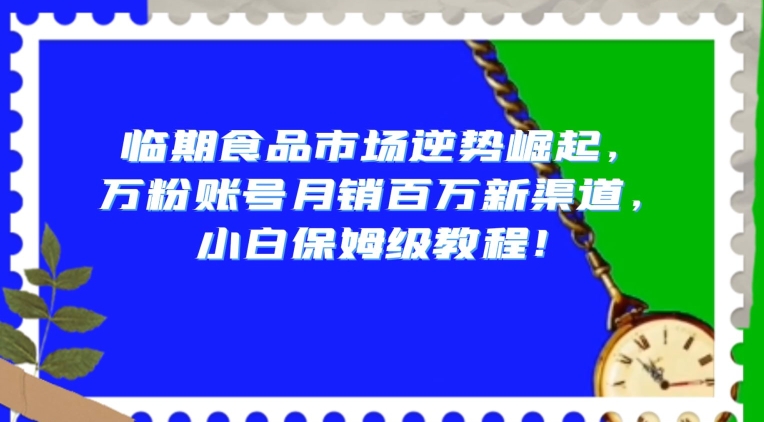 临期食品市场逆势崛起，万粉账号月销百万新渠道，小白保姆级教程【揭秘】-第一资源库