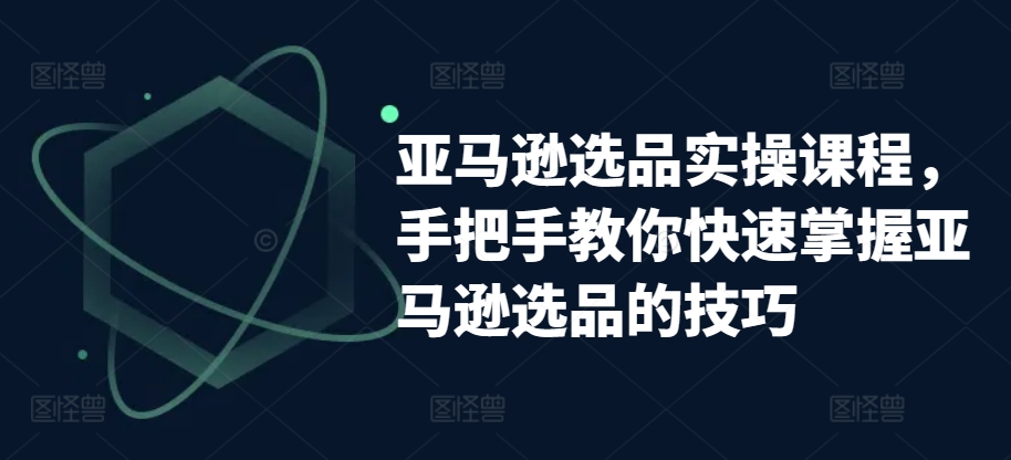 亚马逊选品实操课程,手把手教你快速掌握亚马逊选品的技巧-第一资源库