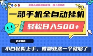 年底必做翻身项目，只需一部手机，每天操作十几分钟，轻松日入500+【揭秘】-第一资源库