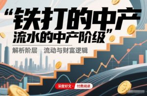 付费文章:铁打的中产,流水的中产阶级-第一资源库