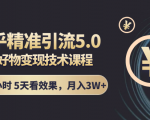 知乎精准引流5.0+知乎好物变现技术课程：每天1-2小时5天看效果，月入3W+-第一资源库