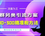 价值888的QQ群另类引流方案,半自动操作日200~300精准粉方法【视频教程】-第一资源库