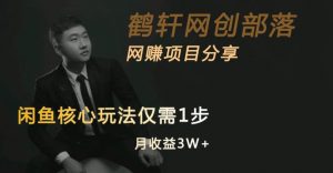 闲鱼核心玩法不卖货也能1年变现20W,玩法简单-第一资源库