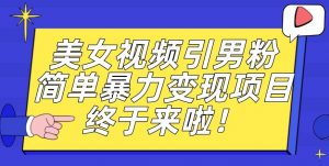 价值3980的男粉暴力引流变现项目,一部手机简单操作,新手小白轻松上手,每日收益500+【揭秘】-第一资源库