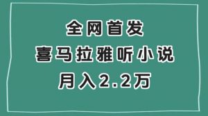 全网首发，喜马拉雅挂机听小说月入2万＋【揭秘】-第一资源库