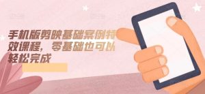 手机版剪映基础案例特效课程,零基础也可以轻松完成-第一资源库